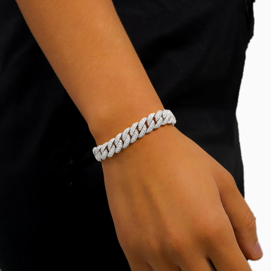 Iced cuban link 10 mm bracelet