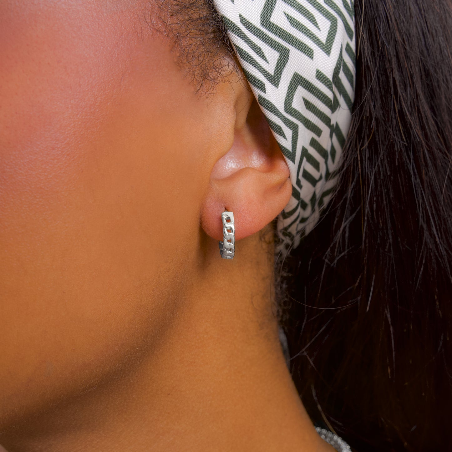 Cuban link earrings