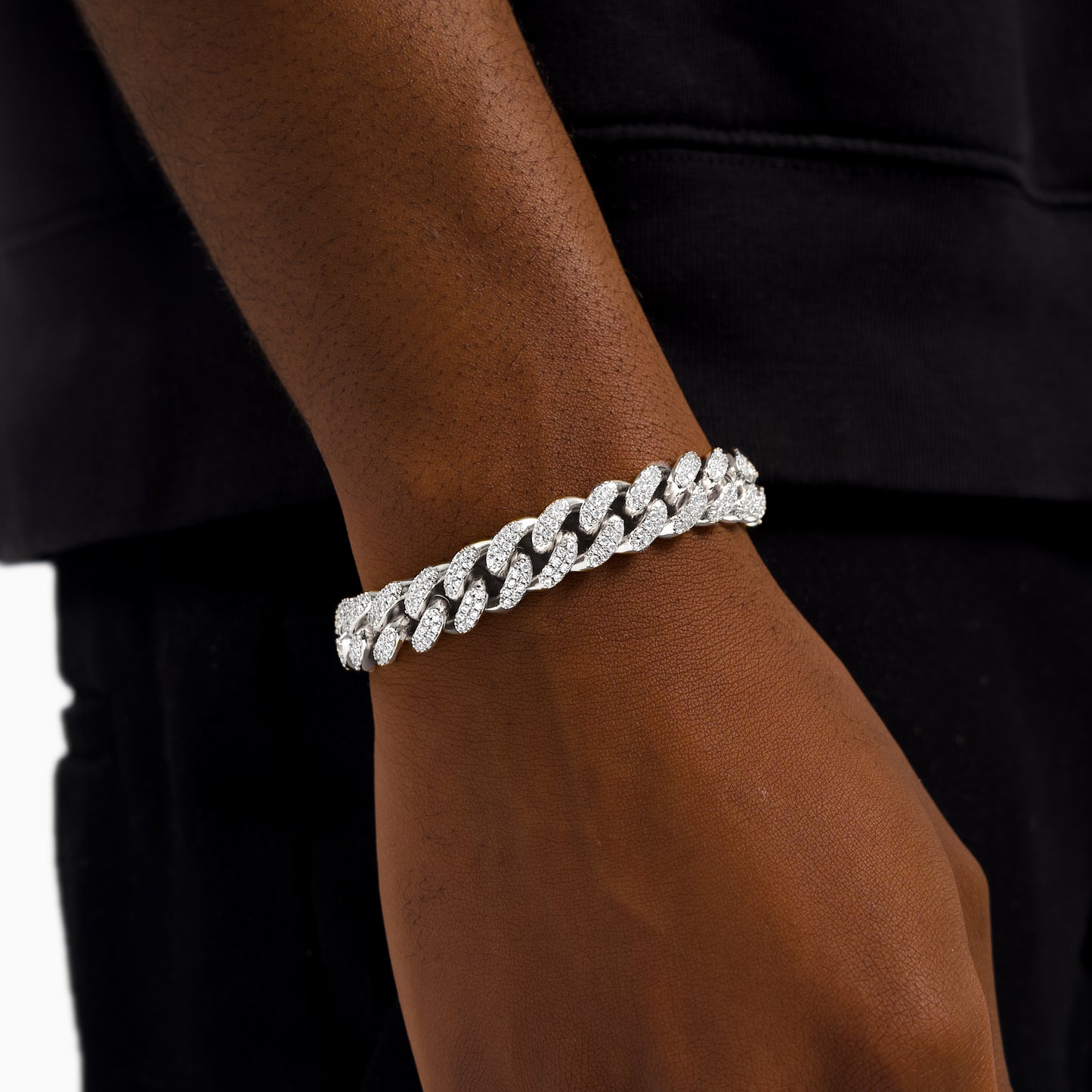 Iced cuban link 12 mm bracelet