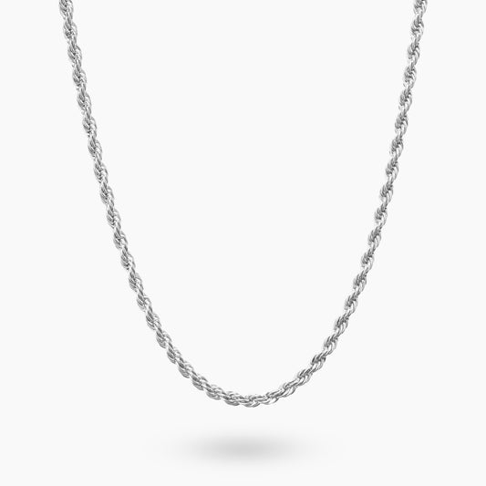 Rope chain 4 mm Argent