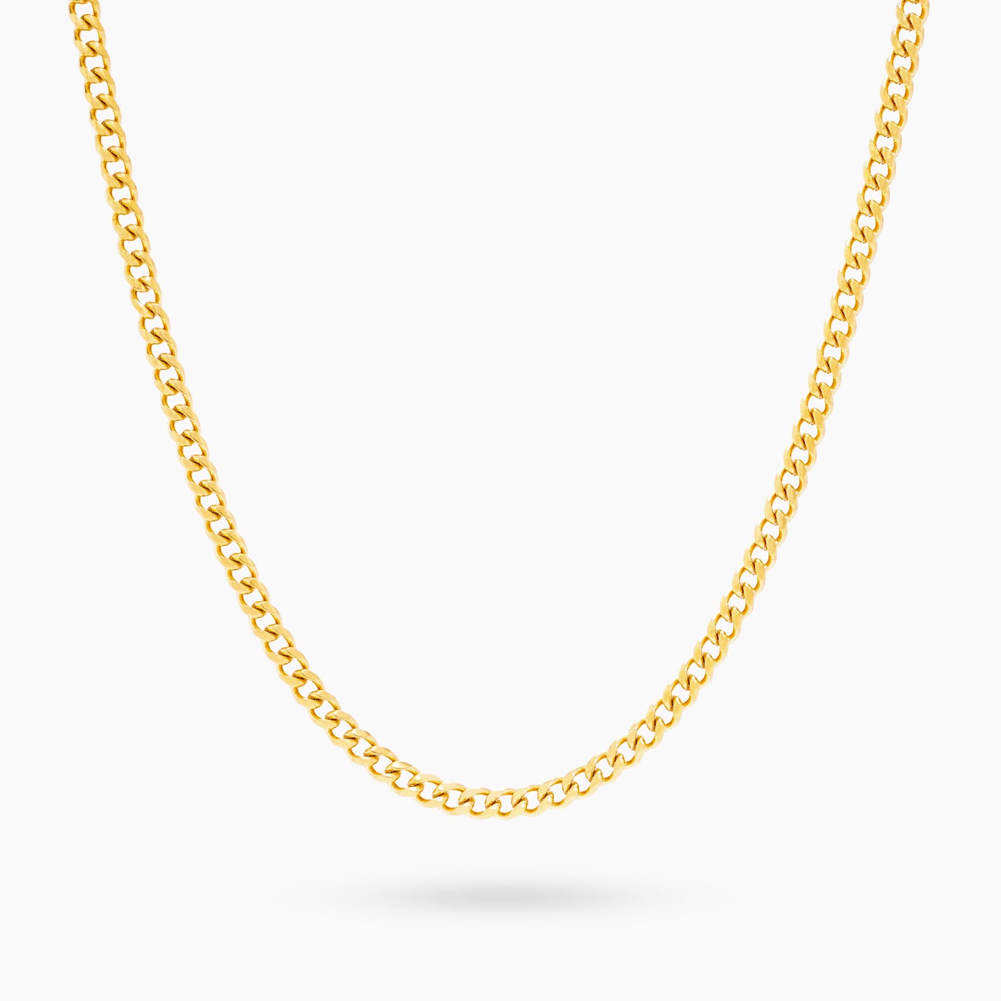 Cuban link chain 3 mm Or
